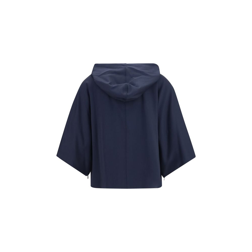 Sweatshirt Hoodie by Max Mara for women in stretch polyamide cotton blue showcases a city-ready silhouette, artfully detailed with a signature hooded neckline and for a city-ready finish.