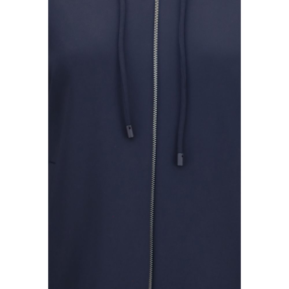 Sweatshirt Hoodie by Max Mara for women in stretch polyamide cotton blue features an avant-garde silhouette, showcasing a sophisticated and detail for a truly avant-garde finish.
