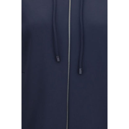 Sweatshirt Hoodie by Max Mara for women in stretch polyamide cotton blue features an avant-garde silhouette, showcasing a sophisticated and detail for a truly avant-garde finish.