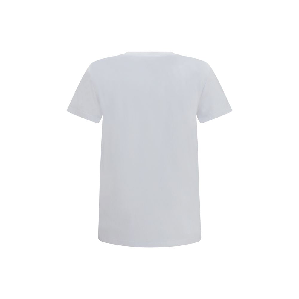 Activewear T-Shirt by Max Mara for women in cotton white, patterned & monogram features an contemporary design with , a length, and a contemporary crew neckline.