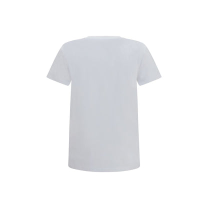 Activewear T-Shirt by Max Mara for women in cotton white, patterned & monogram features an contemporary design with , a length, and a contemporary crew neckline.