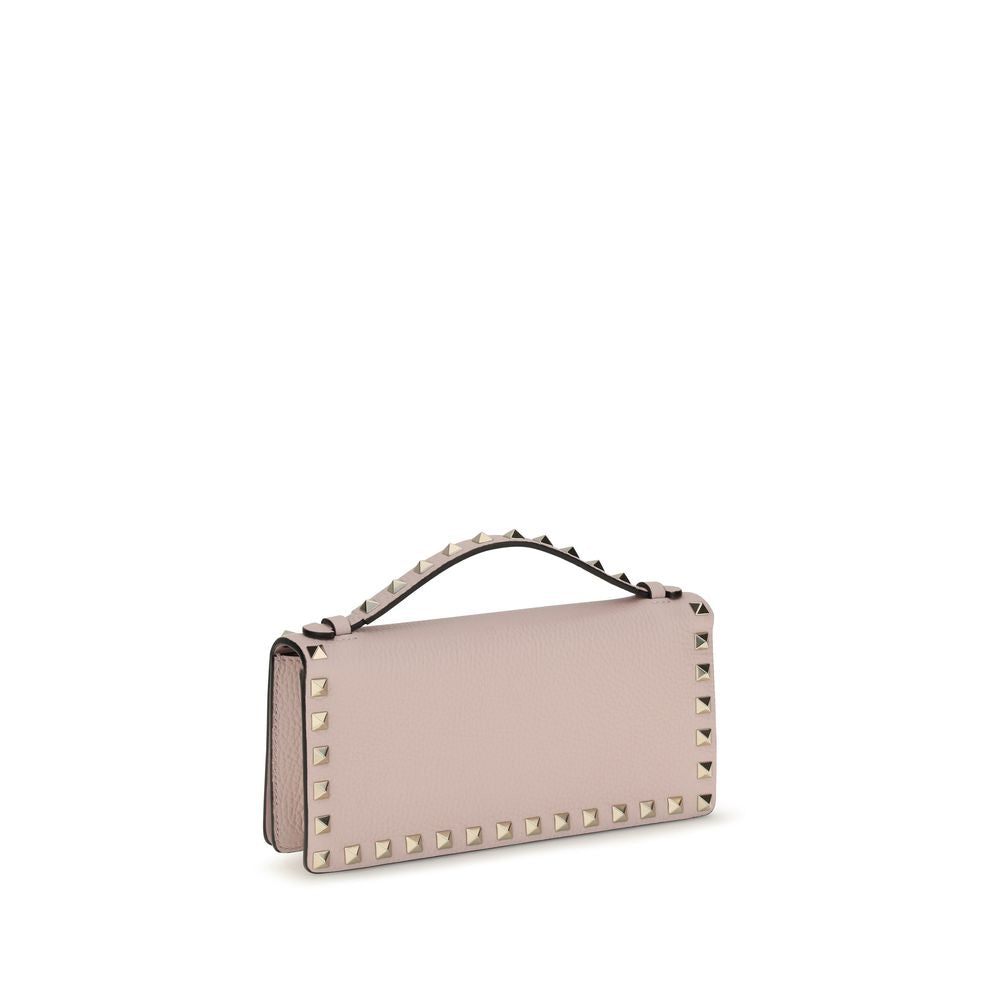 Cardholder Wallet by Valentino Garavani for women in bos taurus calf leather multicolor & signature features a sleek silhouette, showcasing the sleek Rockstud Bos Taurus Calf Leather Cardholder Wallet design with sophisticated card-organization chain for a premium look.