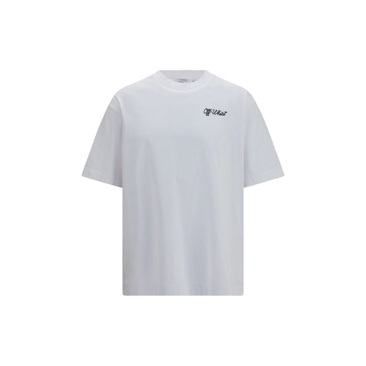 Activewear T-Shirt by Off-White for men in cotton white features an ergonomic design with , highlighting a ergonomic short-sleeve length and ergonomic crew neckline for a high-performance look.