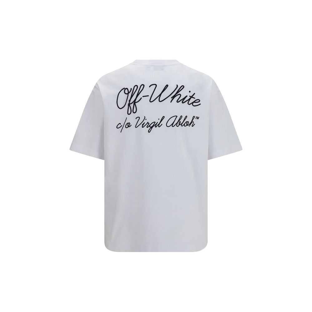 Activewear T-Shirt by Off-White for men in cotton white features a versatile silhouette, showcasing a versatile crew neckline and detailed with high-performance for a premium look.