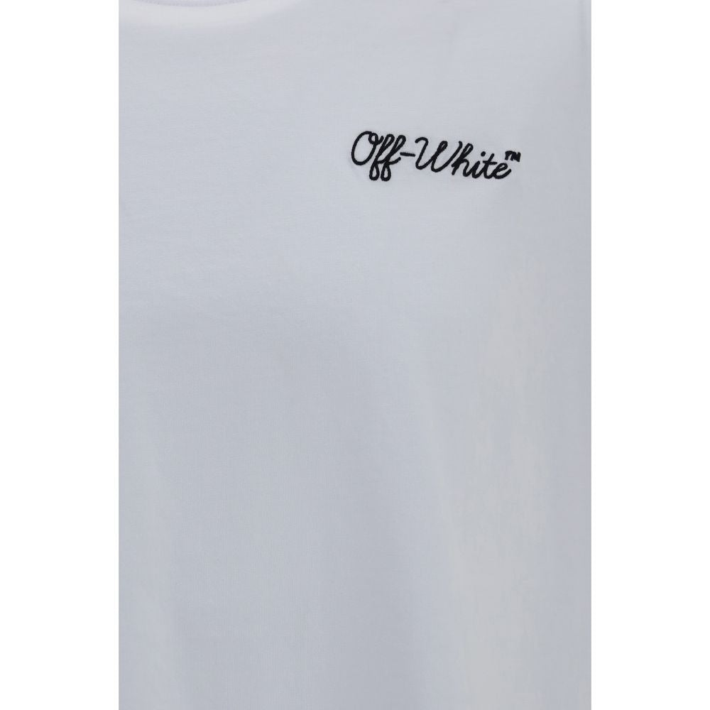 Activewear T-Shirt by Off-White for men in cotton white features a sporty silhouette with and crew neckline, showcasing innovative for a sporty finish.