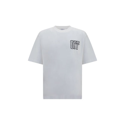 Activewear T-Shirt by Off-White for men in cotton white & print features an contemporary design with , a short-sleeve length, and a contemporary crew neckline.