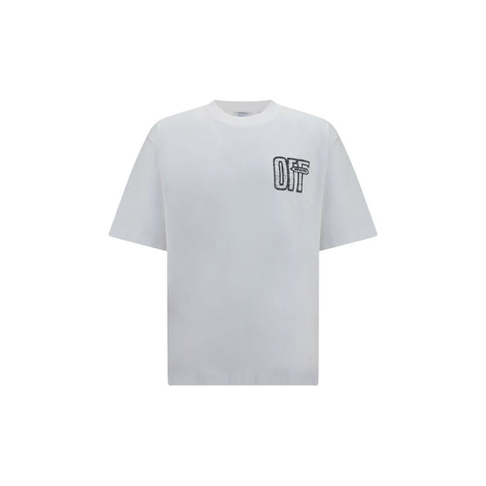 Activewear T-Shirt by Off-White for men in cotton white & print features an contemporary design with , a short-sleeve length, and a contemporary crew neckline.