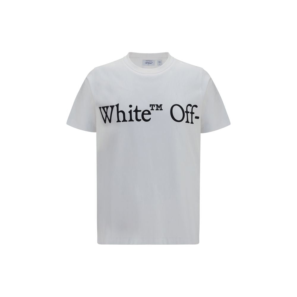 T-Shirt by Off-White for men in cotton white, signature & print features an on trend silhouette, perfectly showcasing a on trend short-sleeve and crew neckline for an elevated aesthetic.