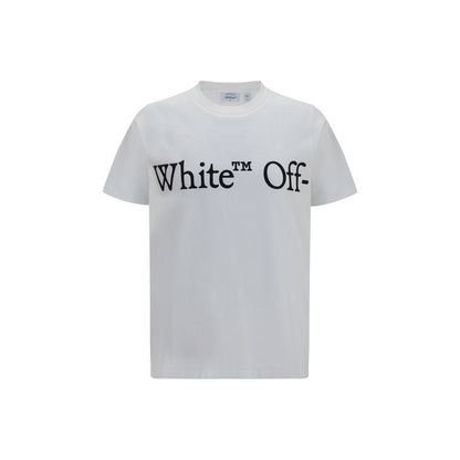 T-Shirt by Off-White for men in cotton white, signature & print features an on trend silhouette, perfectly showcasing a on trend short-sleeve and crew neckline for an elevated aesthetic.