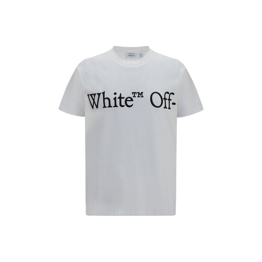 T-Shirt by Off-White for men in cotton white, signature & print features an on trend silhouette, perfectly showcasing a on trend short-sleeve and crew neckline for an elevated aesthetic.