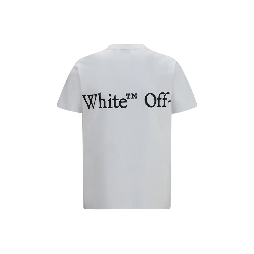 T-Shirt by Off-White for men in cotton white, signature & print showcases a chic silhouette, artfully detailed with a chic crew neckline and for a chic finish.