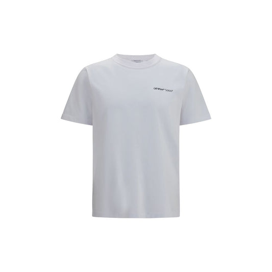 T-Shirt by Off-White for men in cotton white showcases a dramatic silhouette, elegantly detailed with a dramatic crew neckline and short-sleeve for a truly dramatic finish.