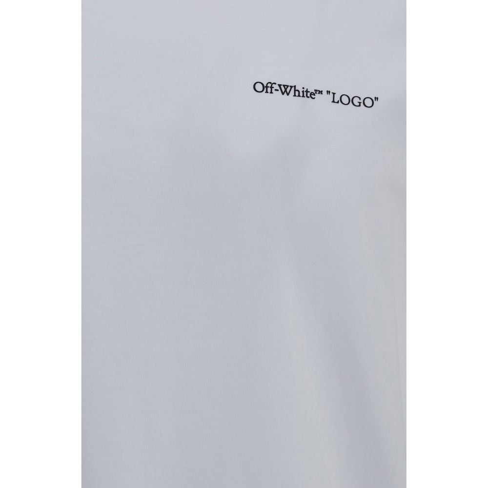 T-Shirt by Off-White for men in cotton white features a plush silhouette, showcasing a sophisticated crew neckline and for a truly plush finish.