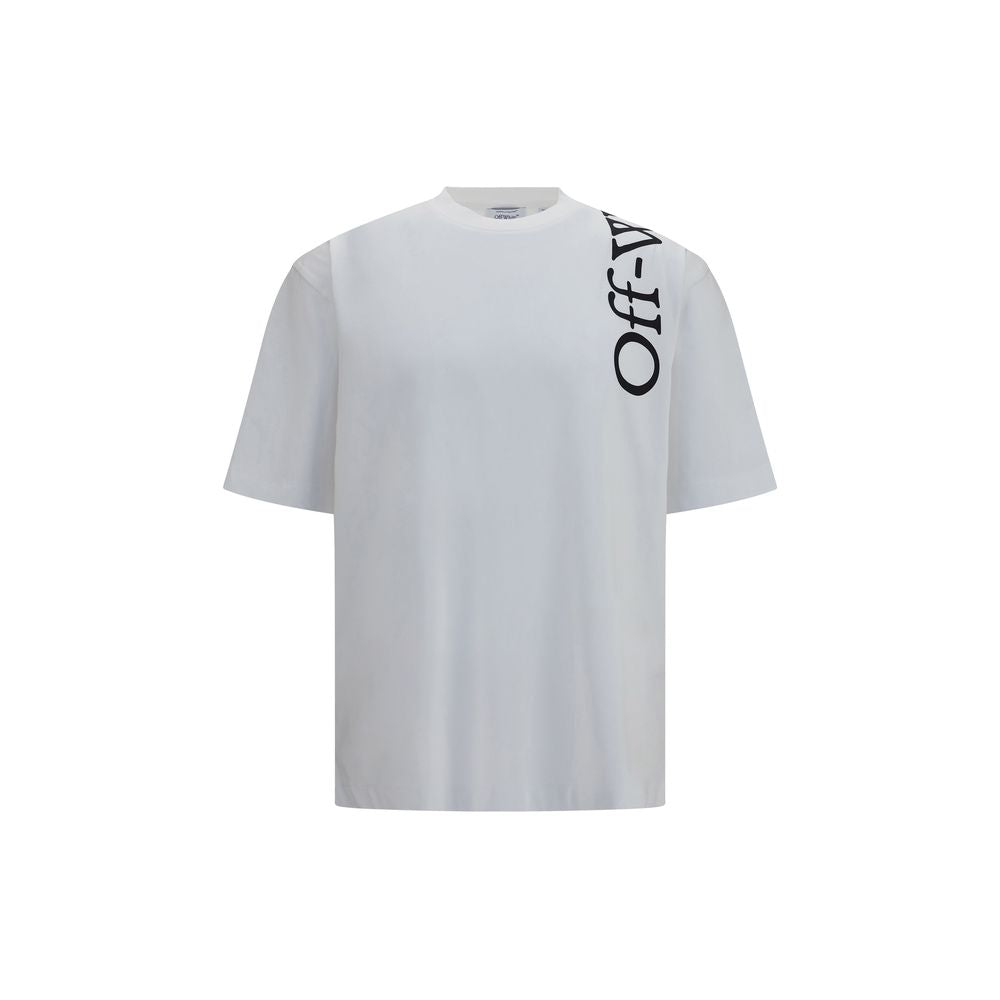 Activewear T-Shirt by Off-White for men in cotton white & print features a sporty silhouette with short-sleeve and crew neckline, showcasing innovative for a sporty finish.