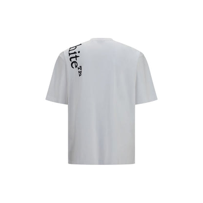 Activewear T-Shirt by Off-White for men in cotton white & print features a dynamic silhouette with and crew neckline enhanced by functional .