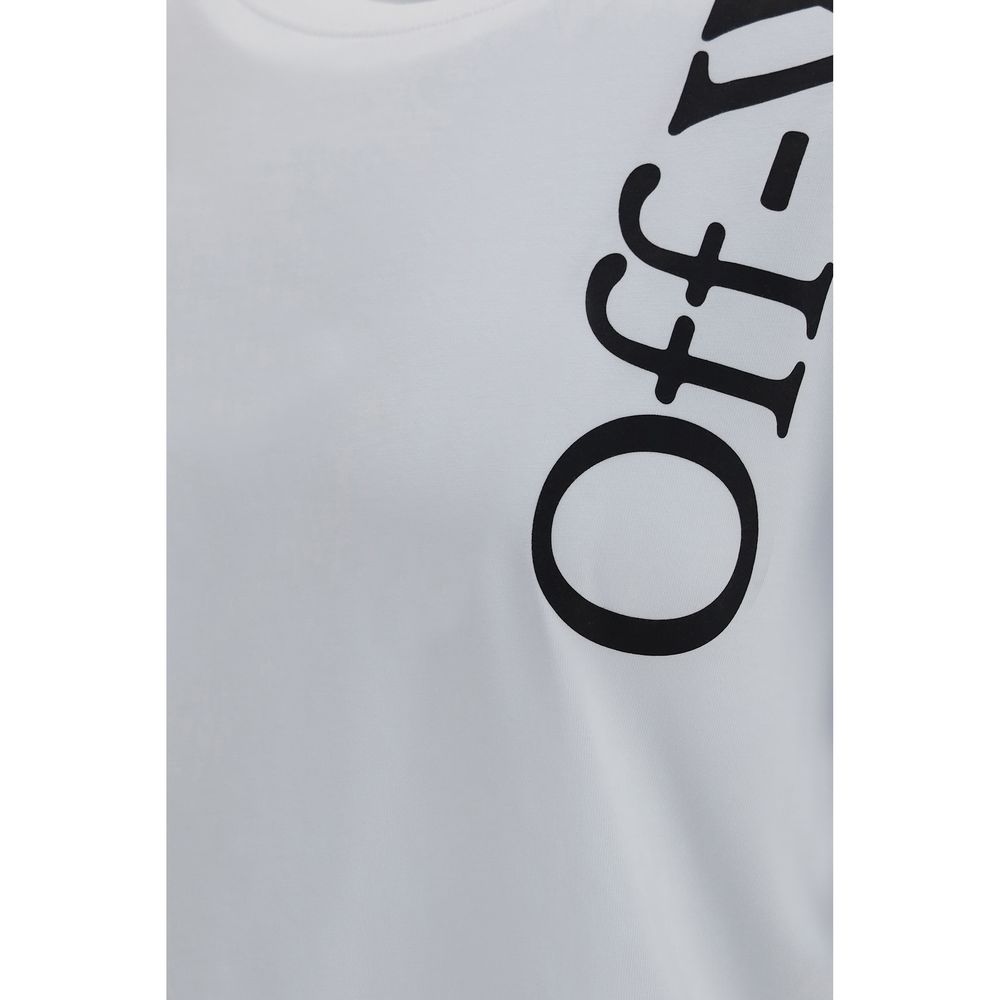 Activewear T-Shirt by Off-White for men in cotton white & print features a versatile silhouette, showcasing a versatile crew neckline and detailed with high-performance for a premium look.