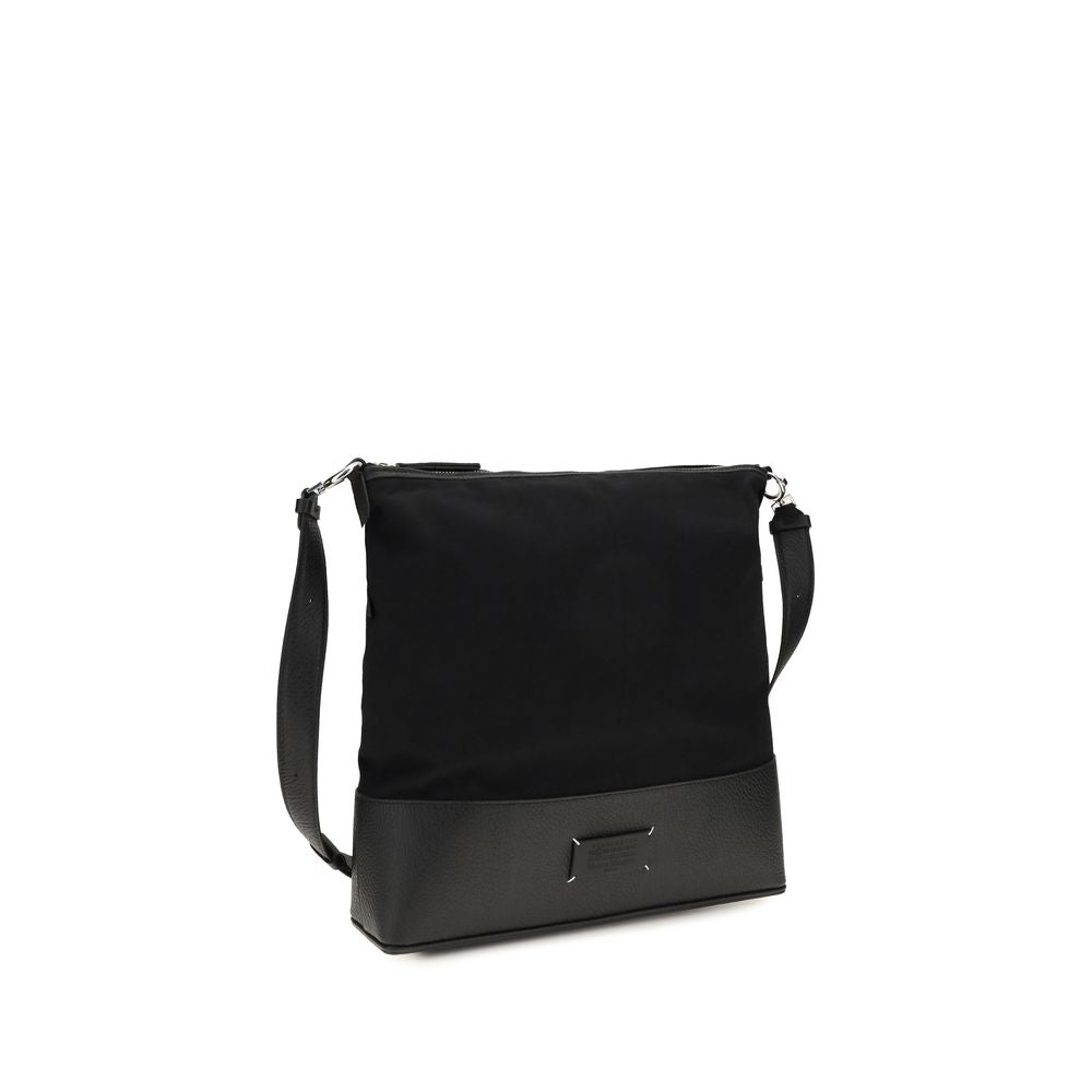 Medium Shoulder Hobo Bag by Maison Margiela for men in bos taurus calf leather black features an effortlessly chic silhouette with a secure zipper, ample , and versatile shoulder-strap & adjustable-strap for effortlessly chic everyday luxury.