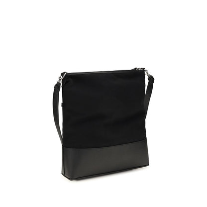 Medium Shoulder Hobo Bag by Maison Margiela for men in bos taurus calf leather black showcases a enviable silhouette, artfully detailed with a secure zipper, organized , and versatile shoulder-strap & adjustable-strap for a enviable look.