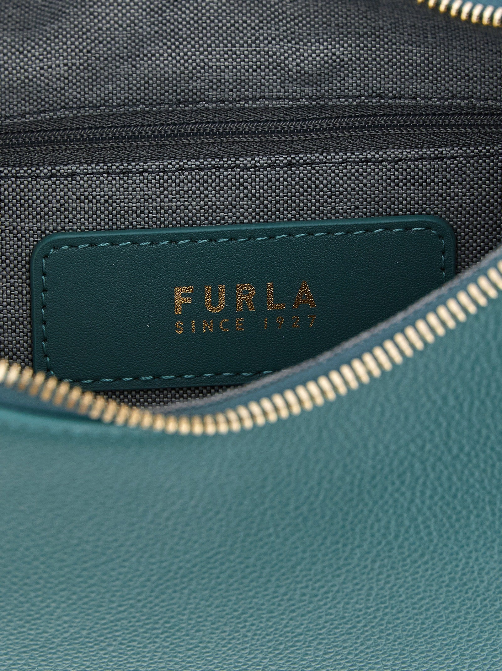 Shoulder Hobo Bag by Furla for women in calfskin leather bicolour, gold & green features a effortless chic silhouette with a secure zipper, ample , and versatile shoulder-strap, adjustable-strap & handle for a effortless chic finish.