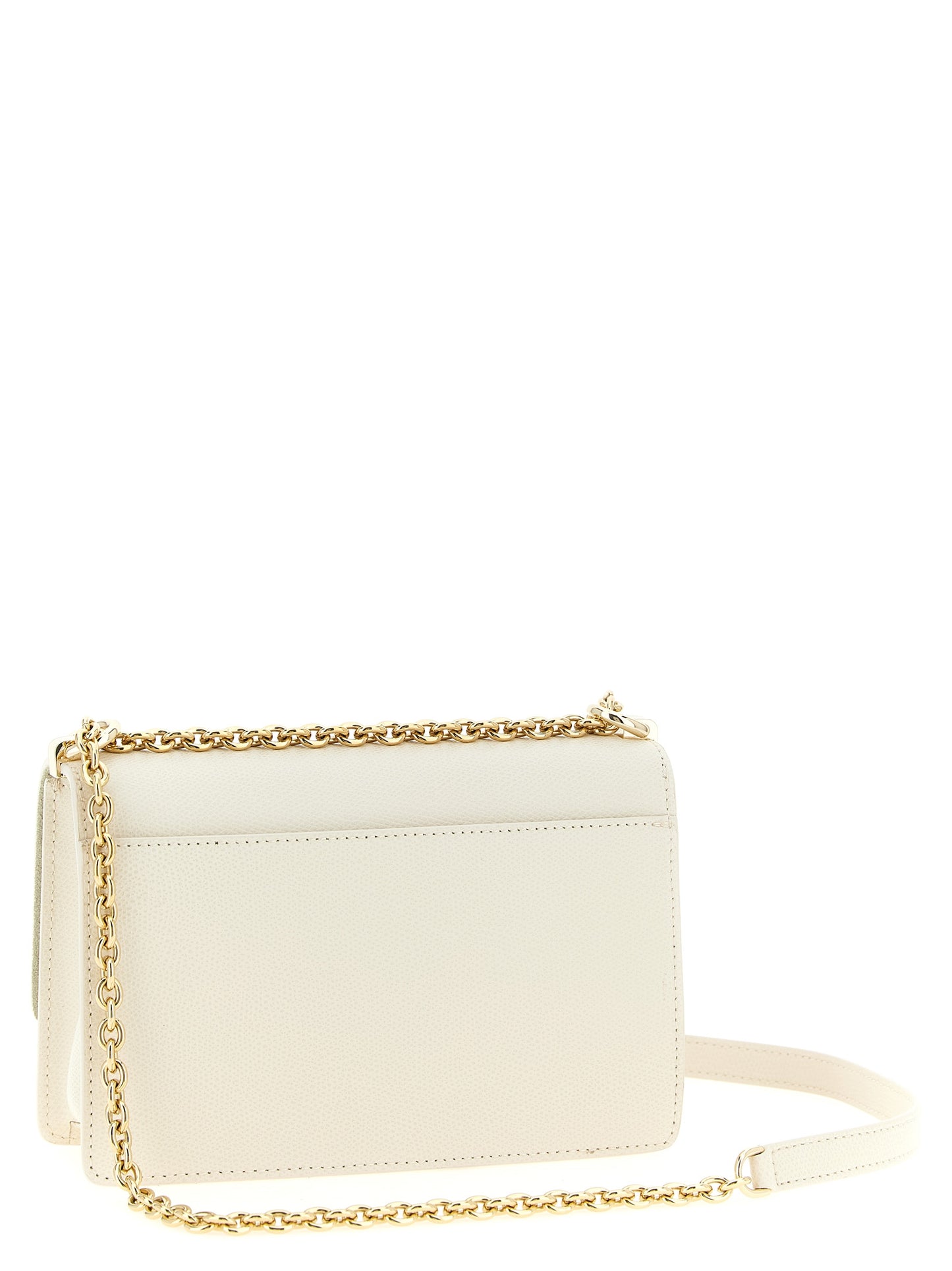 Mini 2-in-1 Shoulder & Crossbody Handbag by Furla for women in calfskin leather gold & white features an versatile silhouette, showcasing a secure turn-lock and versatile with versatile crossbody-strap & shoulder-strap for a versatile finish.
