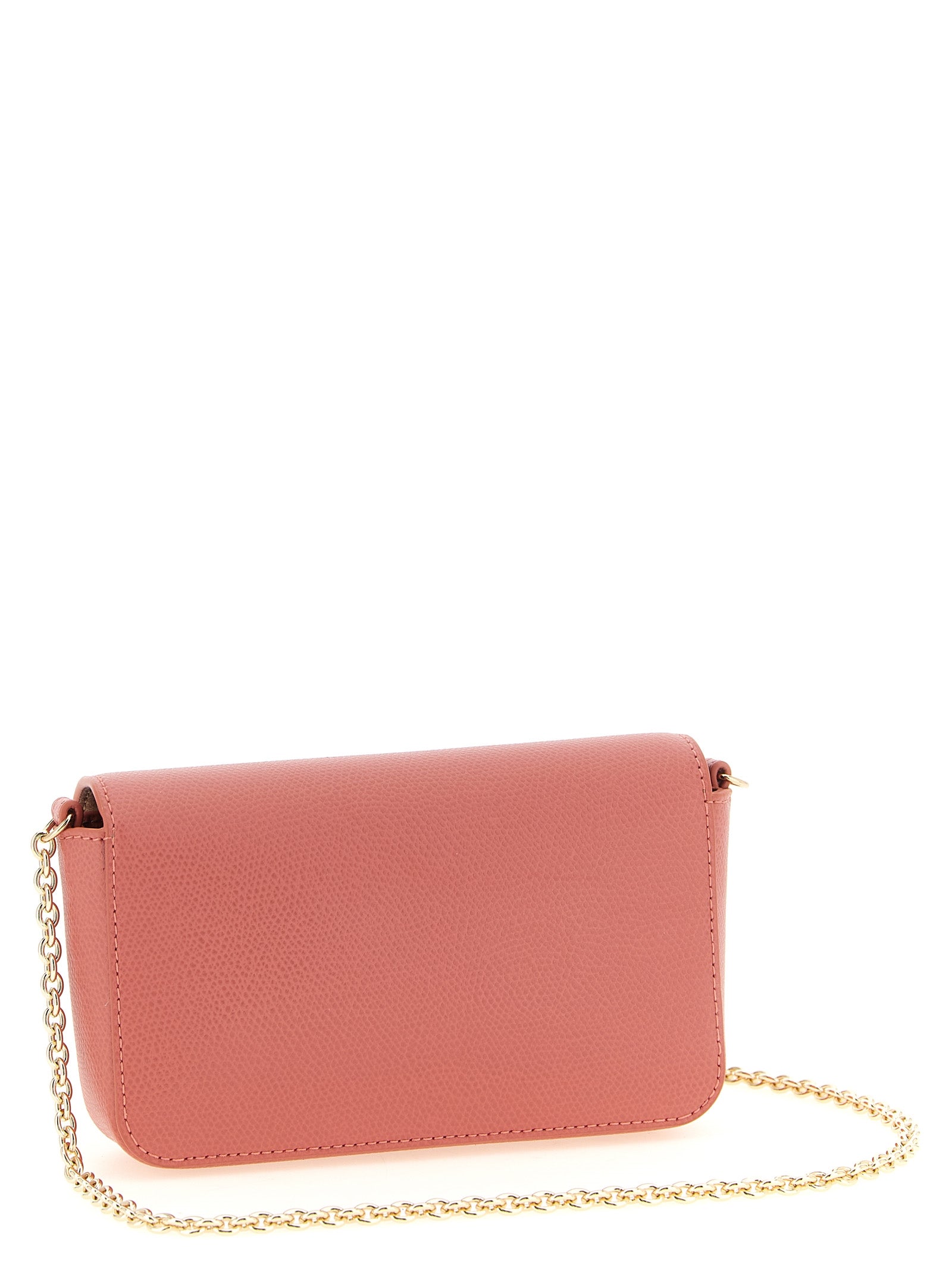 Mini Crossbody Handbag by Furla for women in calfskin leather black, multicolor & pink features a versatile chic silhouette, meticulously detailed with a secure clasp, ample , and versatile crossbody-strap.