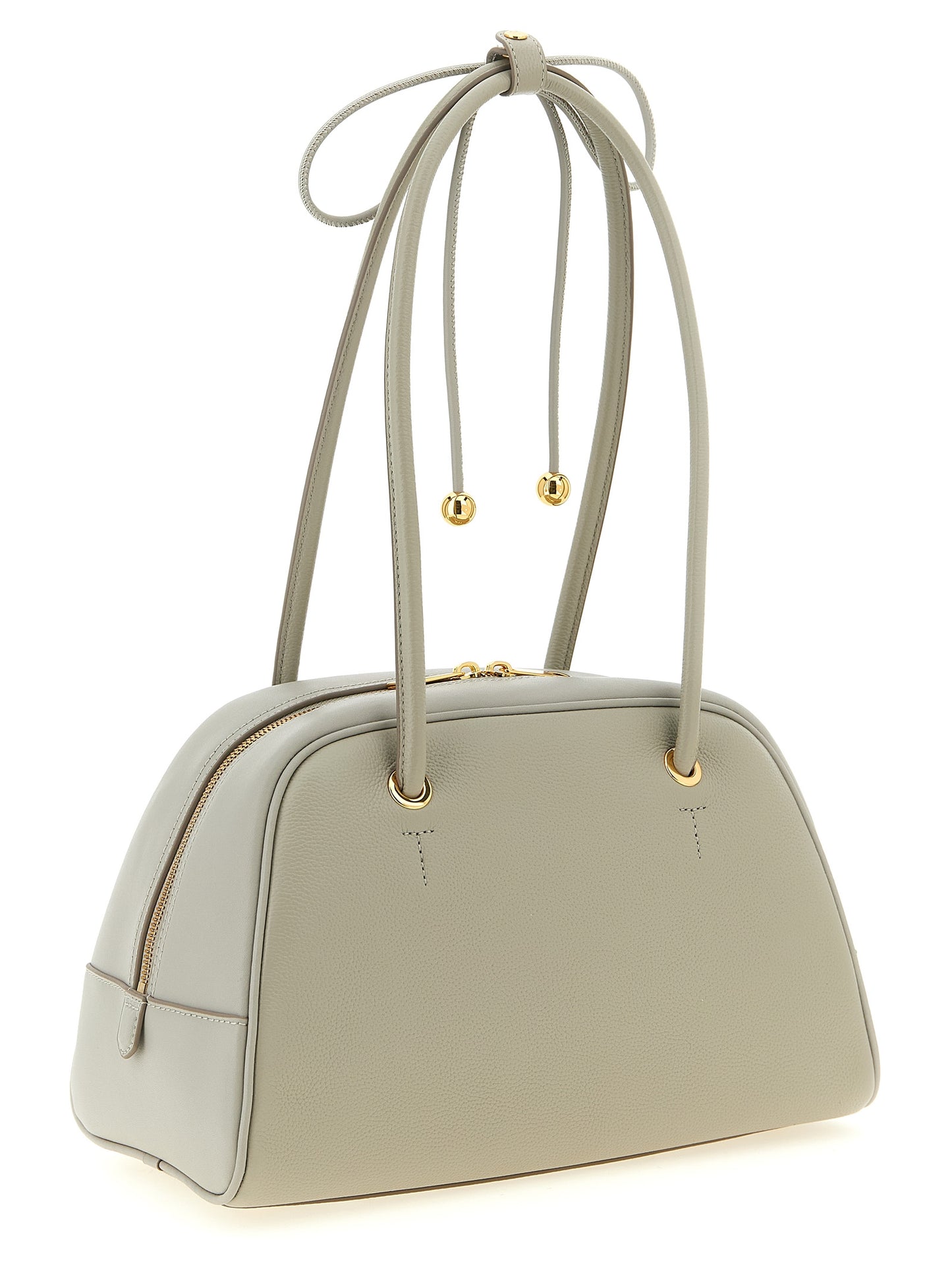Dome Handbag by Furla for women in calfskin leather gray & gold presents a ornamental silhouette, showcasing a secure , ample , and versatile adjustable-strap & handle for a ornamental finish.