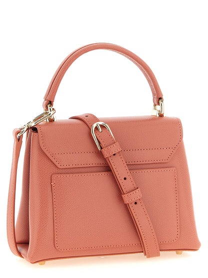Mini Handbag by Furla for women in calfskin leather gold, multicolor, pink & signature features an refined silhouette, showcasing a secure , ample , and versatile handle & adjustable-strap for a sophisticated refined aesthetic.