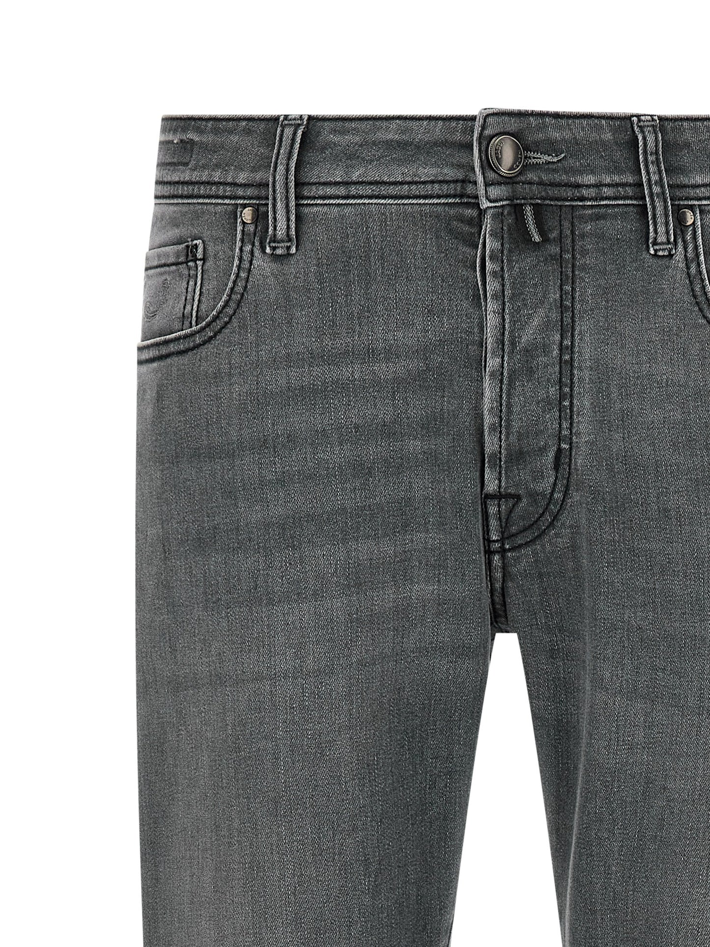 Jeans by Jacob Cohen for men in stretch denim cotton gray & signature features an sophisticated and slim with a precise long, creating a sophisticated and sophisticated silhouette.