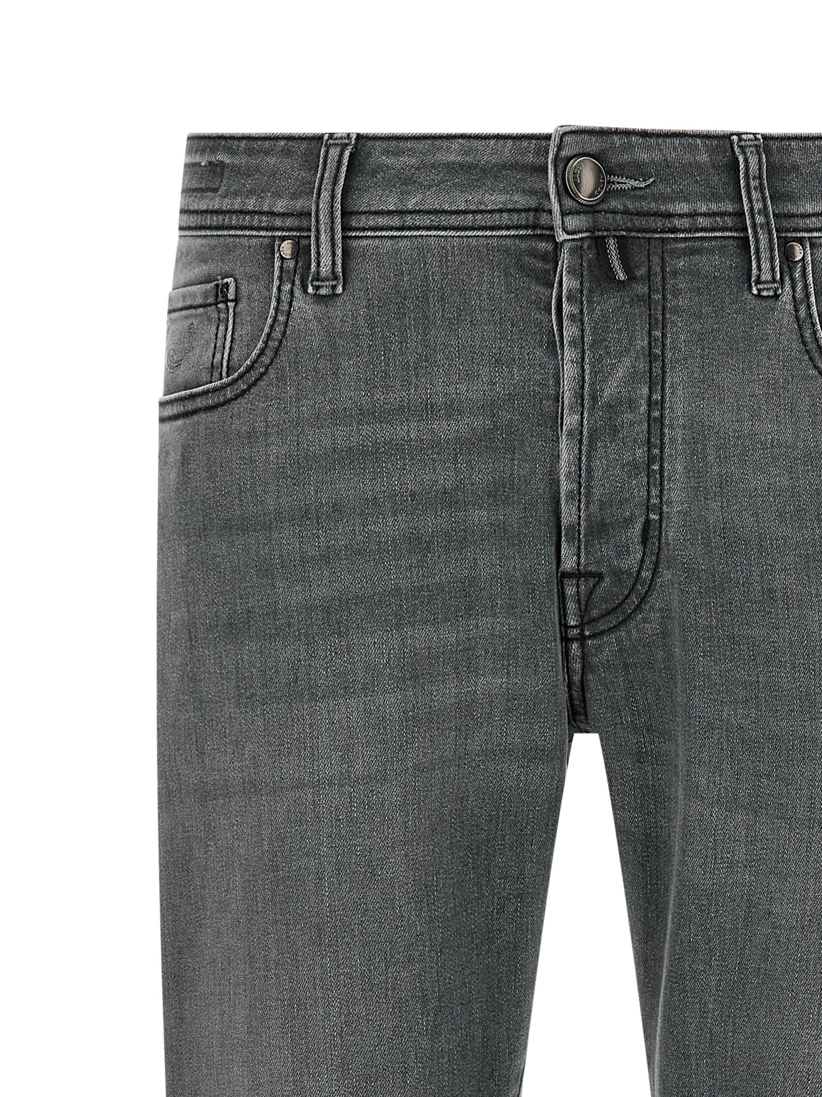 Jeans by Jacob Cohen for men in stretch denim cotton gray & signature features an sophisticated and slim with a precise long, creating a sophisticated and sophisticated silhouette.