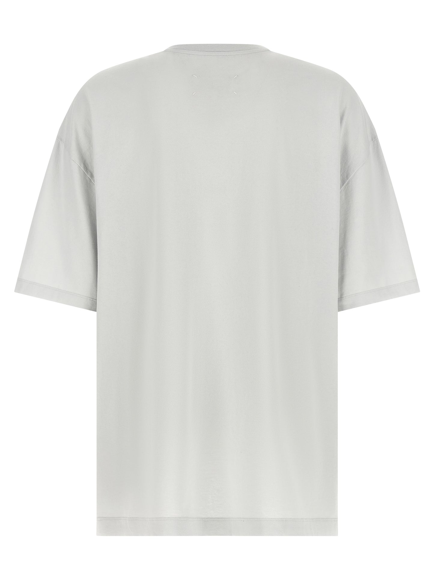 T-Shirt by Maison Margiela for men in cotton gray, signature & print showcases a unassuming silhouette, artfully detailed with a refined and unassuming for a sophisticated, contemporary look.