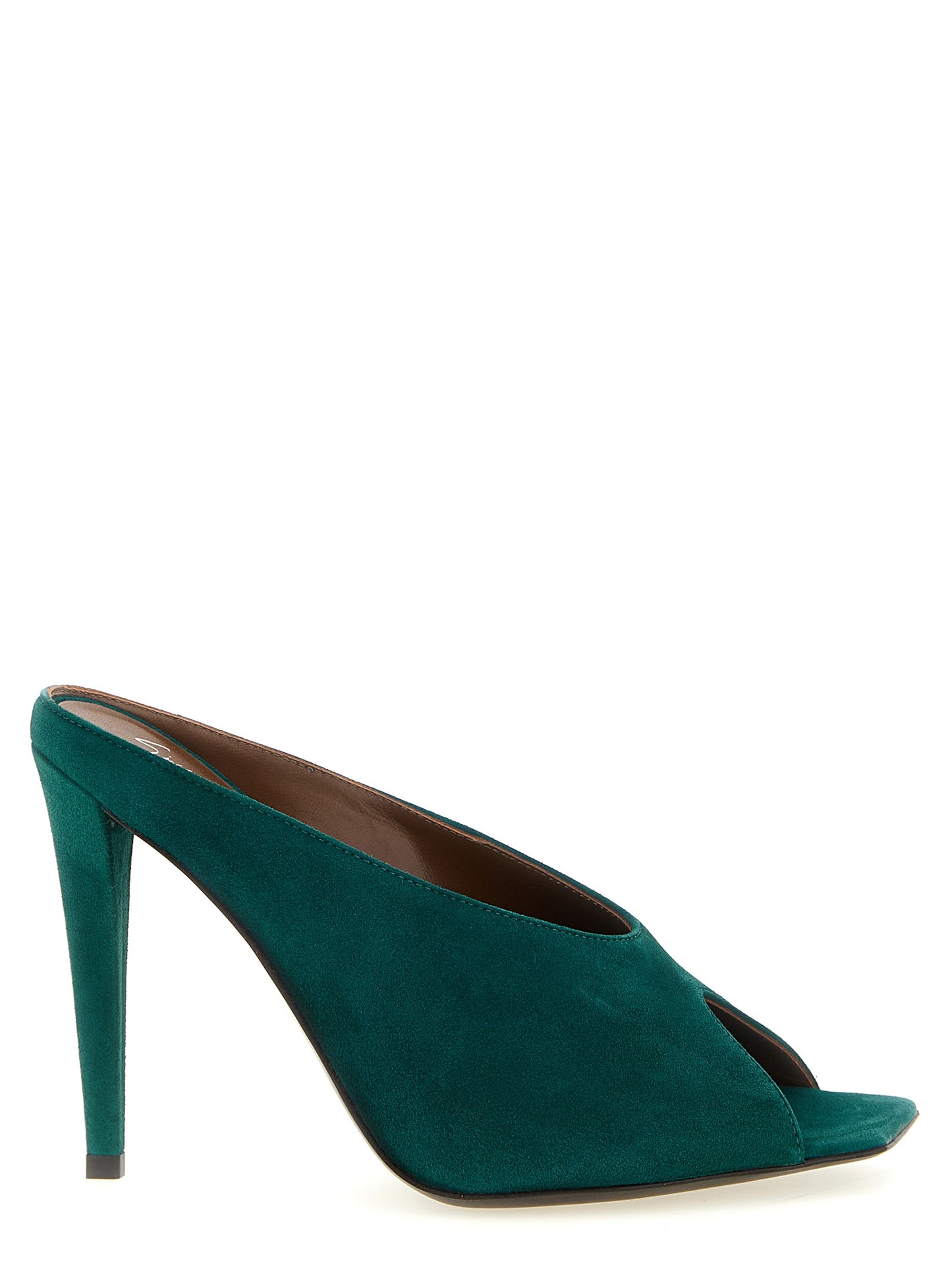 Stiletto Sandals by Giuseppe Zanotti for women in suede leather bicolour, emerald, gold, green & signature features an statuesque Women's Suede Leather Stiletto Sandals silhouette with a refined stiletto and elegant .