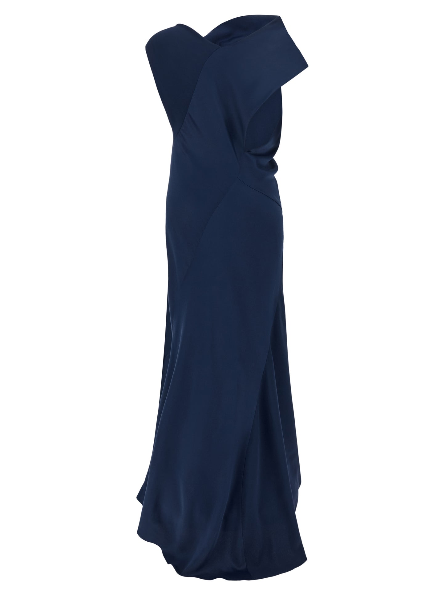 Dress by Alberta Ferretti for women in viscose navy features an cute silhouette, detailed with a and that elegantly flows into a cute long.