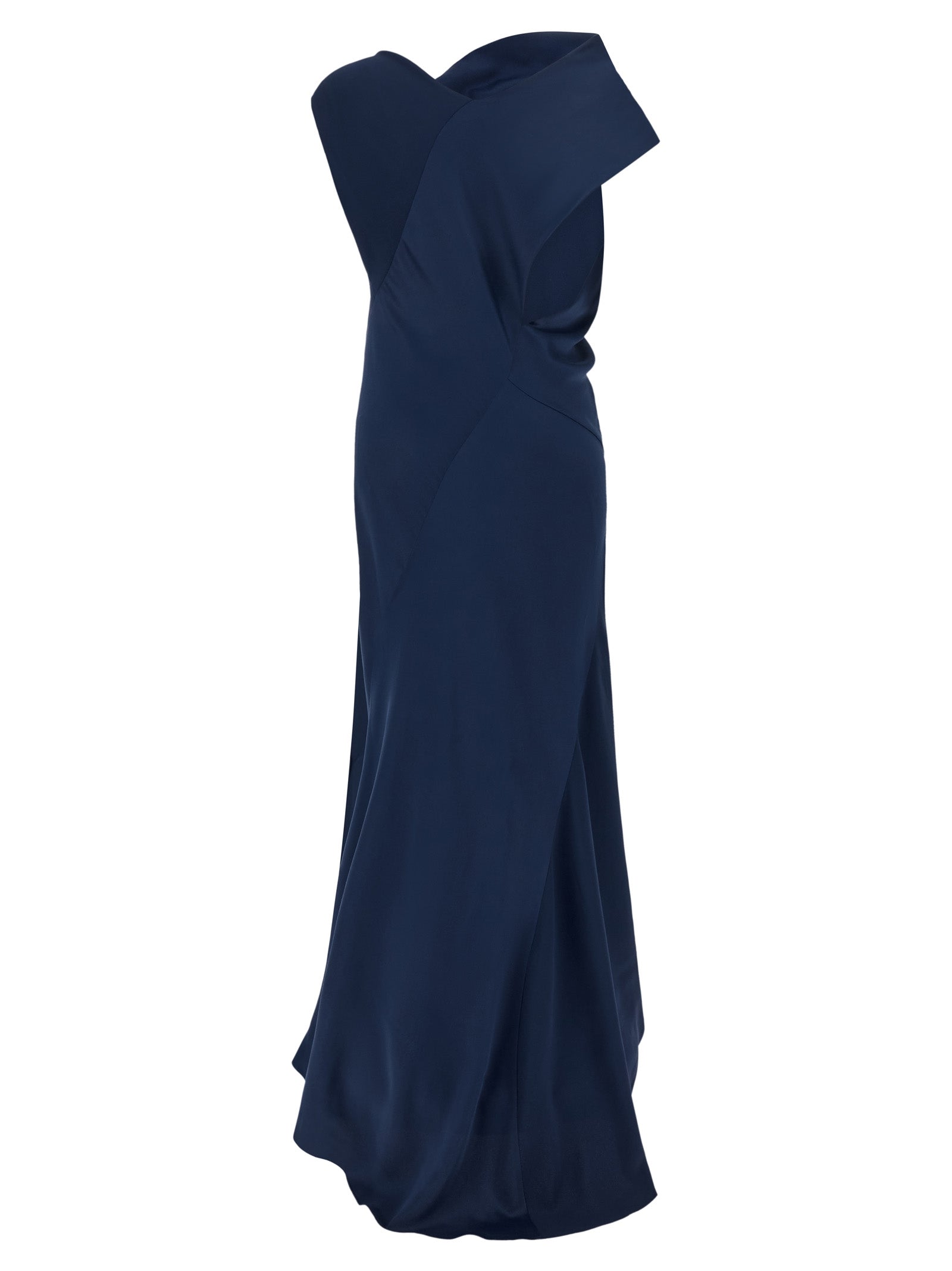 Dress by Alberta Ferretti for women in viscose navy features an cute silhouette, detailed with a and that elegantly flows into a cute long.