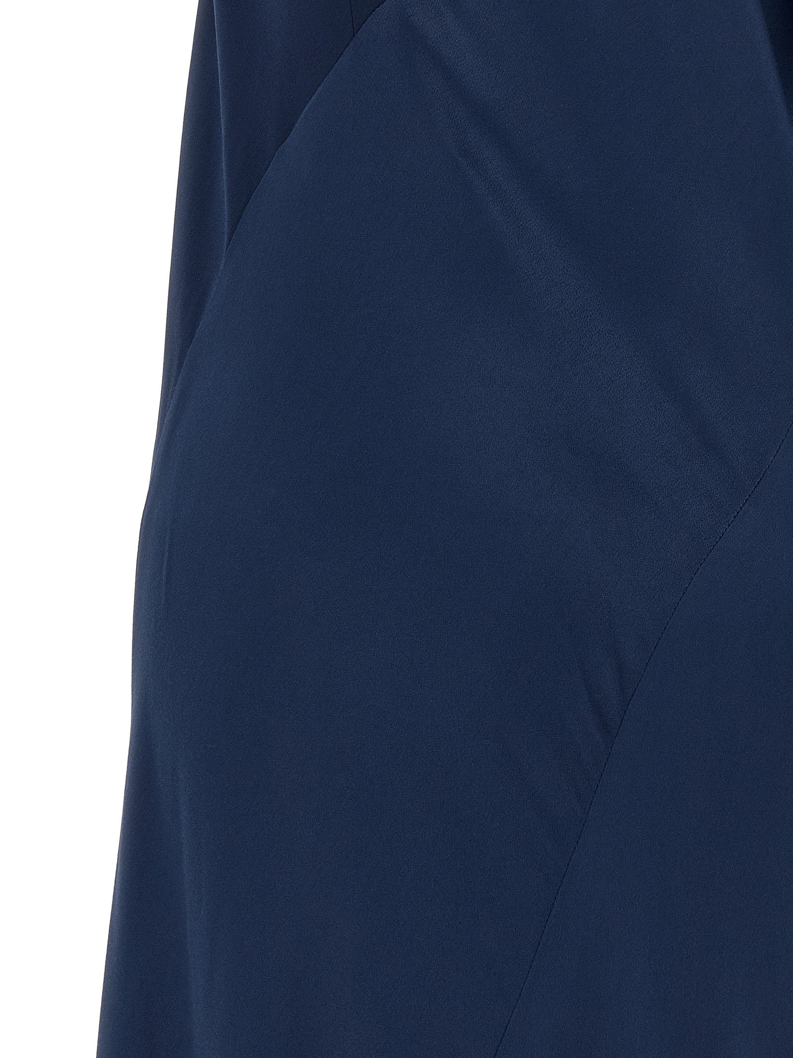 Dress by Alberta Ferretti for women in viscose navy presents a sinuous silhouette, showcasing a sophisticated and detailed with a sinuous long for a refined finish.