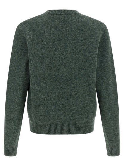 Cardigan by A.P.C. for men in wool bicolour, green & jacquard features an crisp silhouette, showcasing a sophisticated and detail for a truly crisp finish.