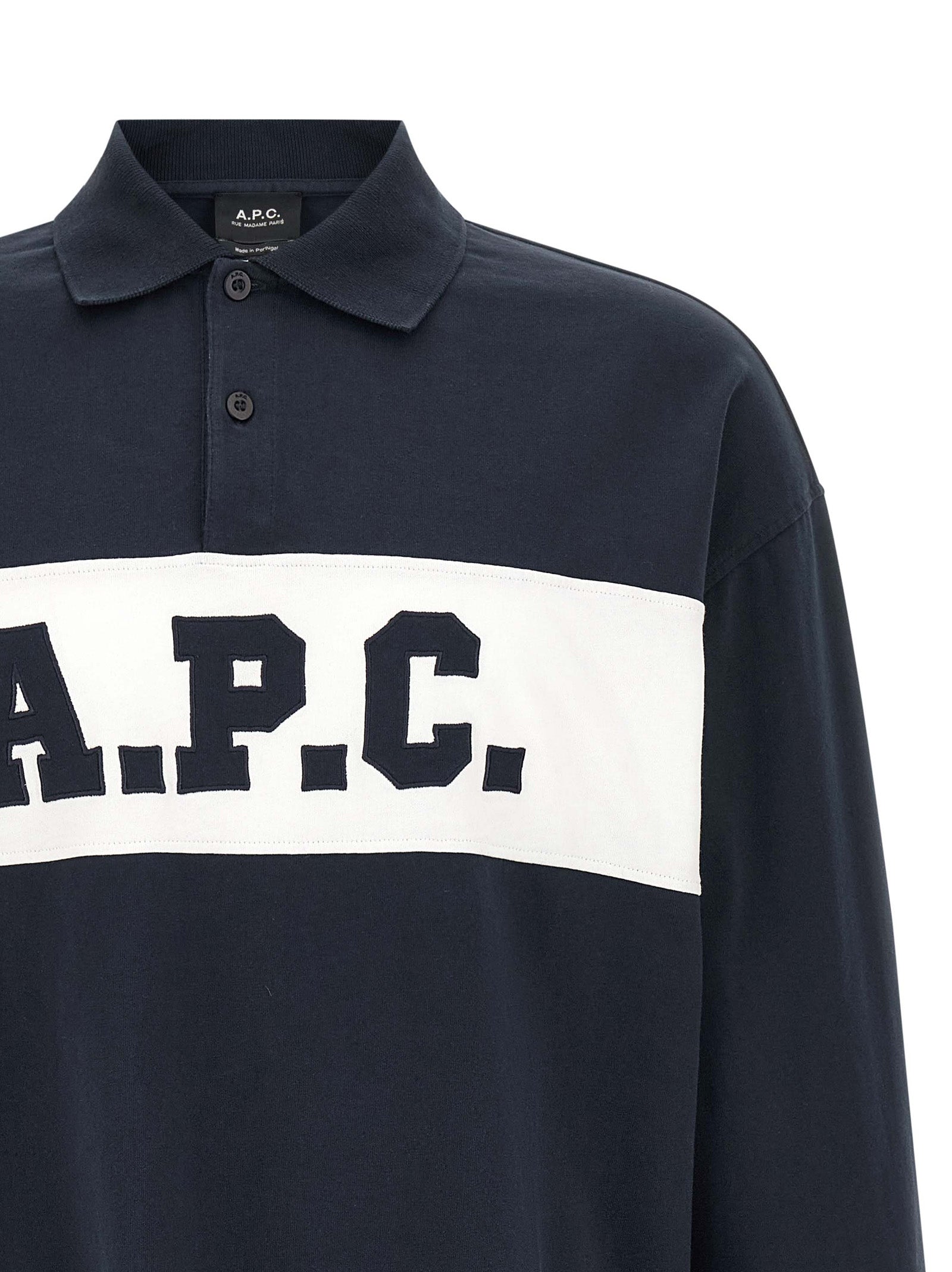 Polo Shirt by A.P.C. for men in organic cotton blue showcases a enviable silhouette, featuring a refined and for a enviable finish.