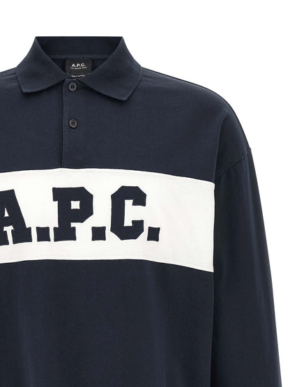 Polo Shirt by A.P.C. for men in organic cotton blue showcases a enviable silhouette, featuring a refined and for a enviable finish.
