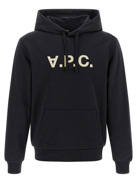 Sweatshirt Hoodie by A.P.C. for women in cotton black features a edgy silhouette, detailed with a edgy hooded neckline and for a refined finish.