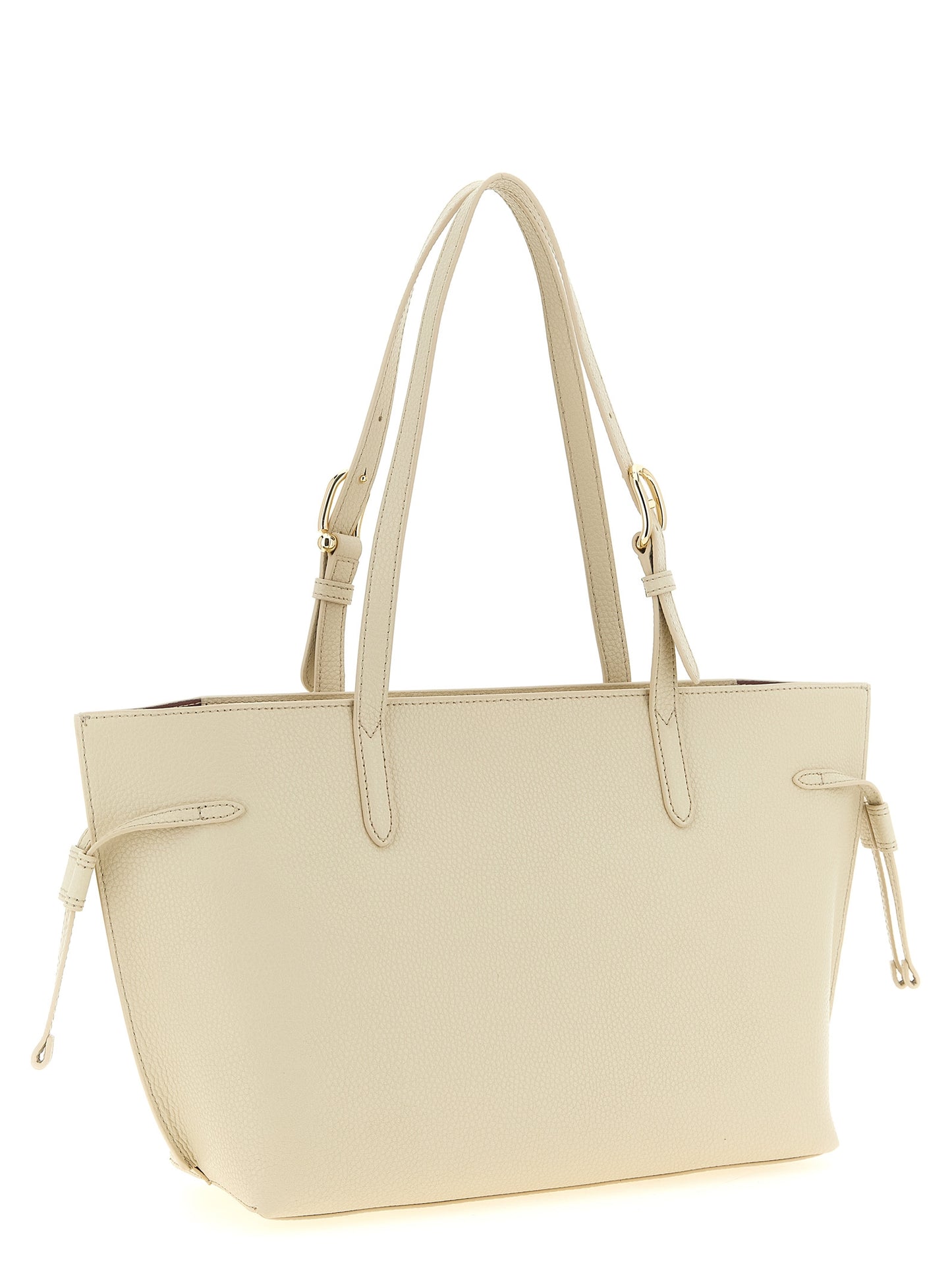 Pouch Tote Bag by Furla for women in calfskin leather burgundy, cream, gold & white features an jet-set 1927 Ava Calfskin Leather Pouch Tote Bag design with a secure zipper & buckle, ample , and versatile handle & adjustable-strap for an jet-set finish.