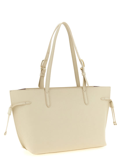 Pouch Tote Bag by Furla for women in calfskin leather burgundy, cream, gold & white features an jet-set 1927 Ava Calfskin Leather Pouch Tote Bag design with a secure zipper & buckle, ample , and versatile handle & adjustable-strap for an jet-set finish.