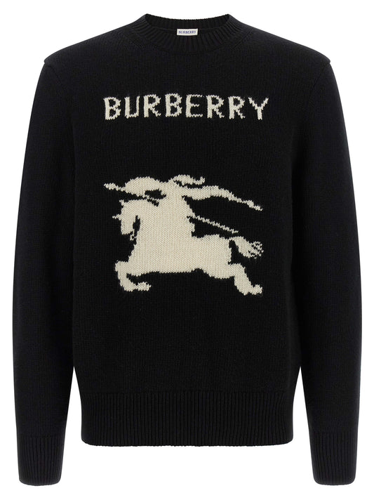 Cardigan by Burberry for men in cashmere black & patterned features an crisp silhouette, showcasing a sophisticated crew neckline and long-sleeve detail for a truly crisp finish.