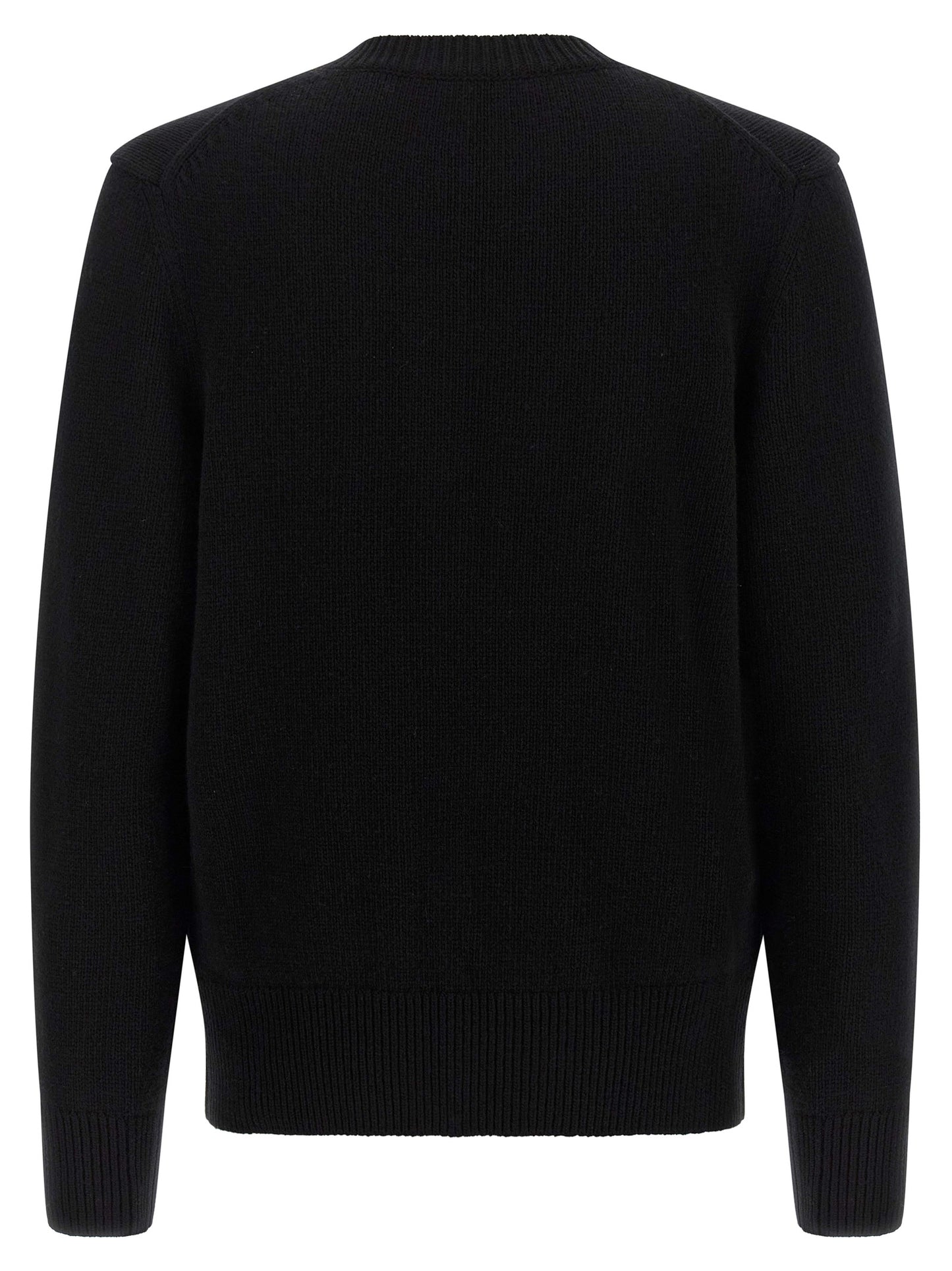 Cardigan by Burberry for men in cashmere black & patterned presents a textural silhouette, artfully finished with a textural crew neckline and for a sophisticated, textural look.