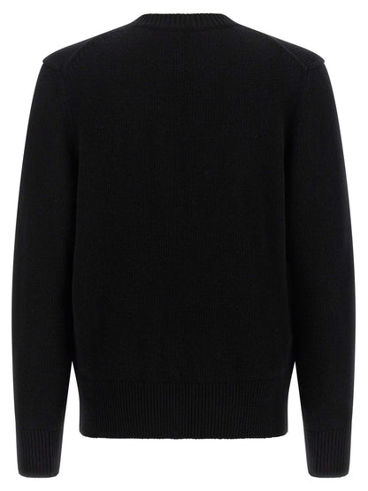 Cardigan by Burberry for men in cashmere black & patterned presents a textural silhouette, artfully finished with a textural crew neckline and for a sophisticated, textural look.