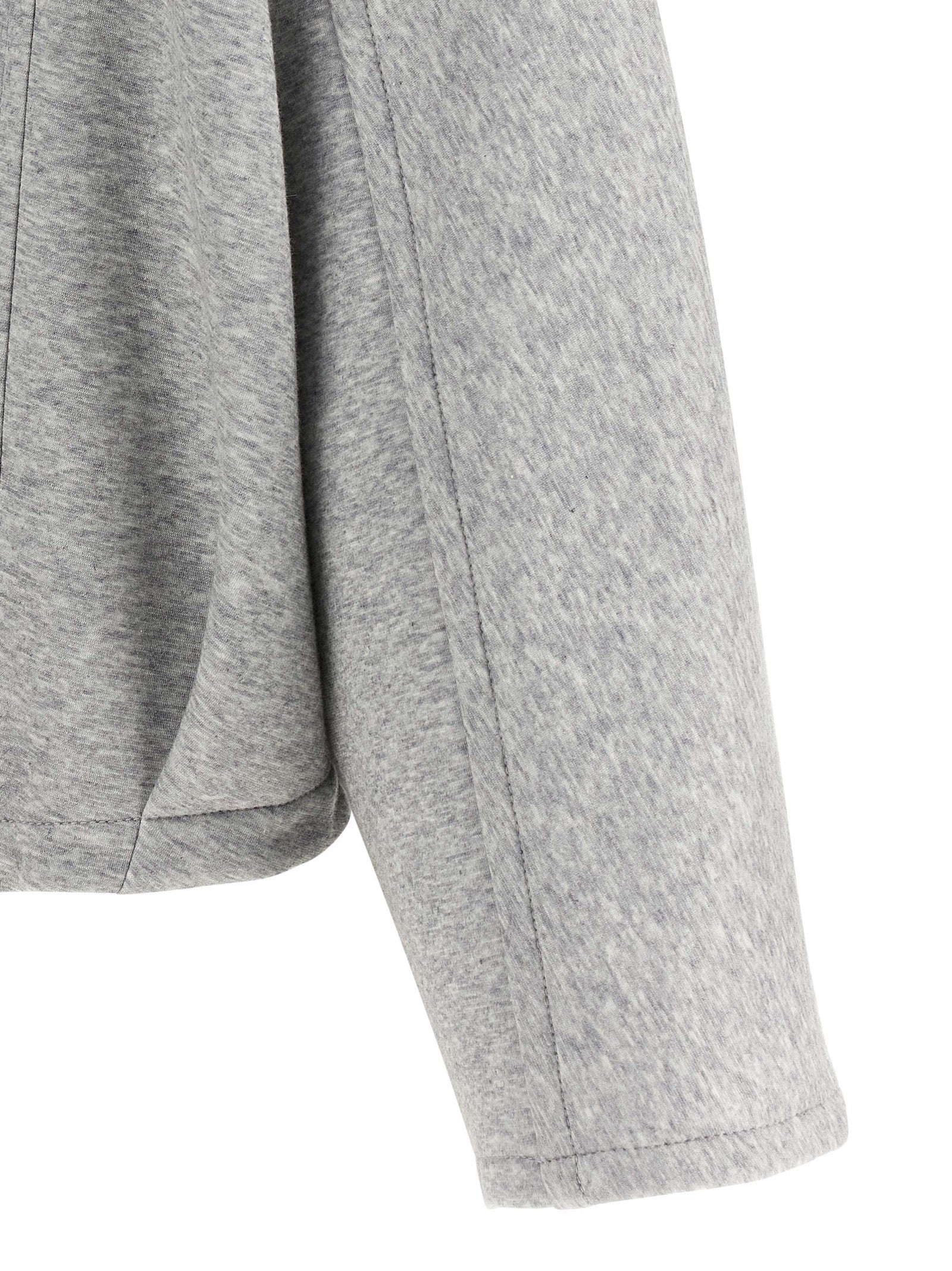 Sweatshirt Hoodie by Brunello Cucinelli for women in cashmere & cotton gray features an luminous silhouette, showcasing a sophisticated and for a truly luminous look.