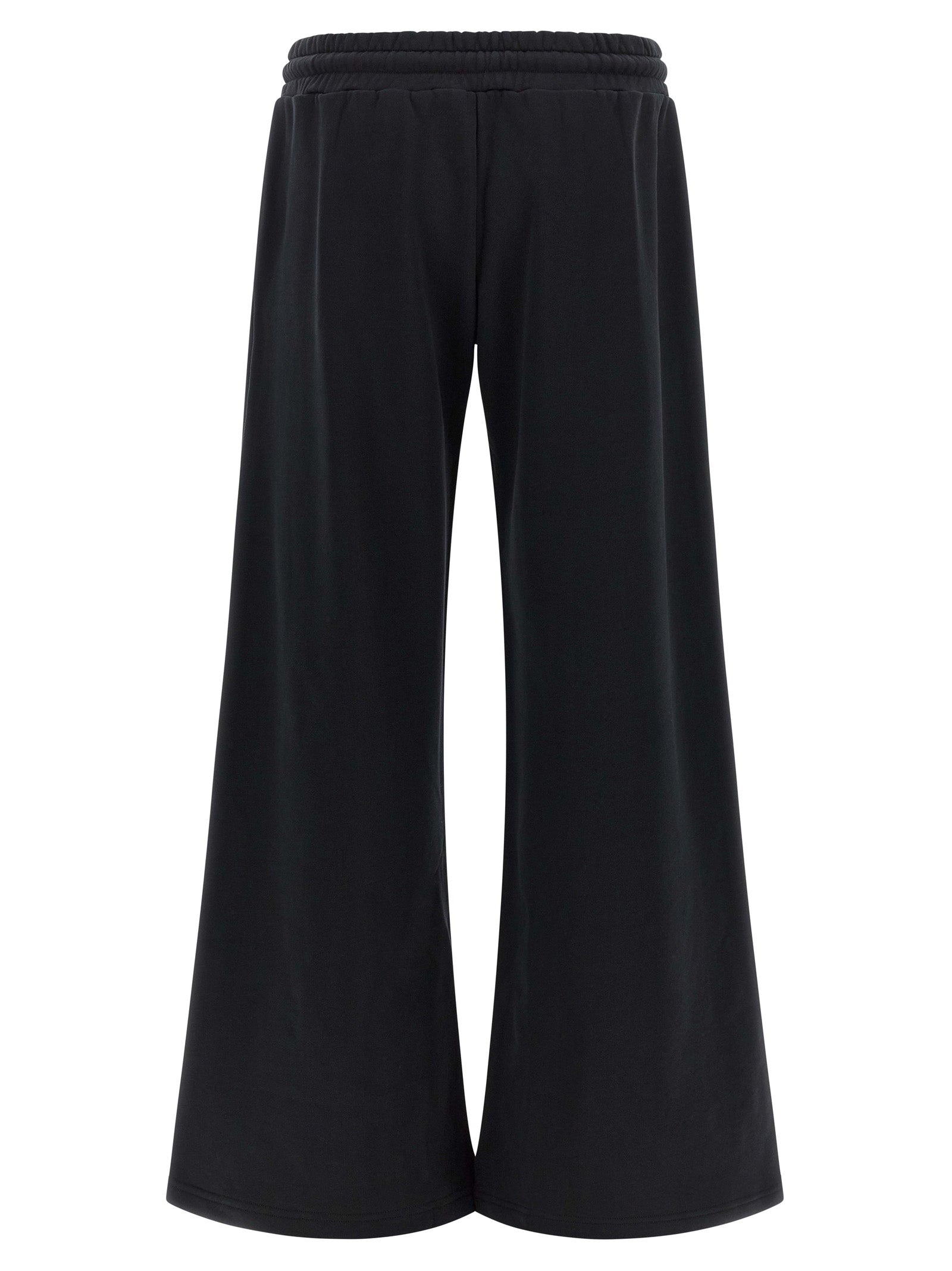 Joggers by Off-White for women in cotton black, silver, white & signature features an sartorial flared, relaxed-fit & wide and long with a cut for a sartorial finish.