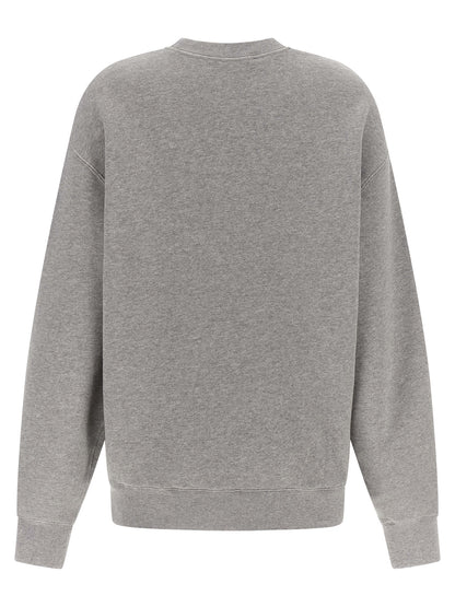 Activewear Sweatshirt by J.W.Anderson for women in cotton gray & pink presents a ergonomic silhouette, showcasing a sophisticated round crew neckline and detailed with premium for a ergonomic finish.