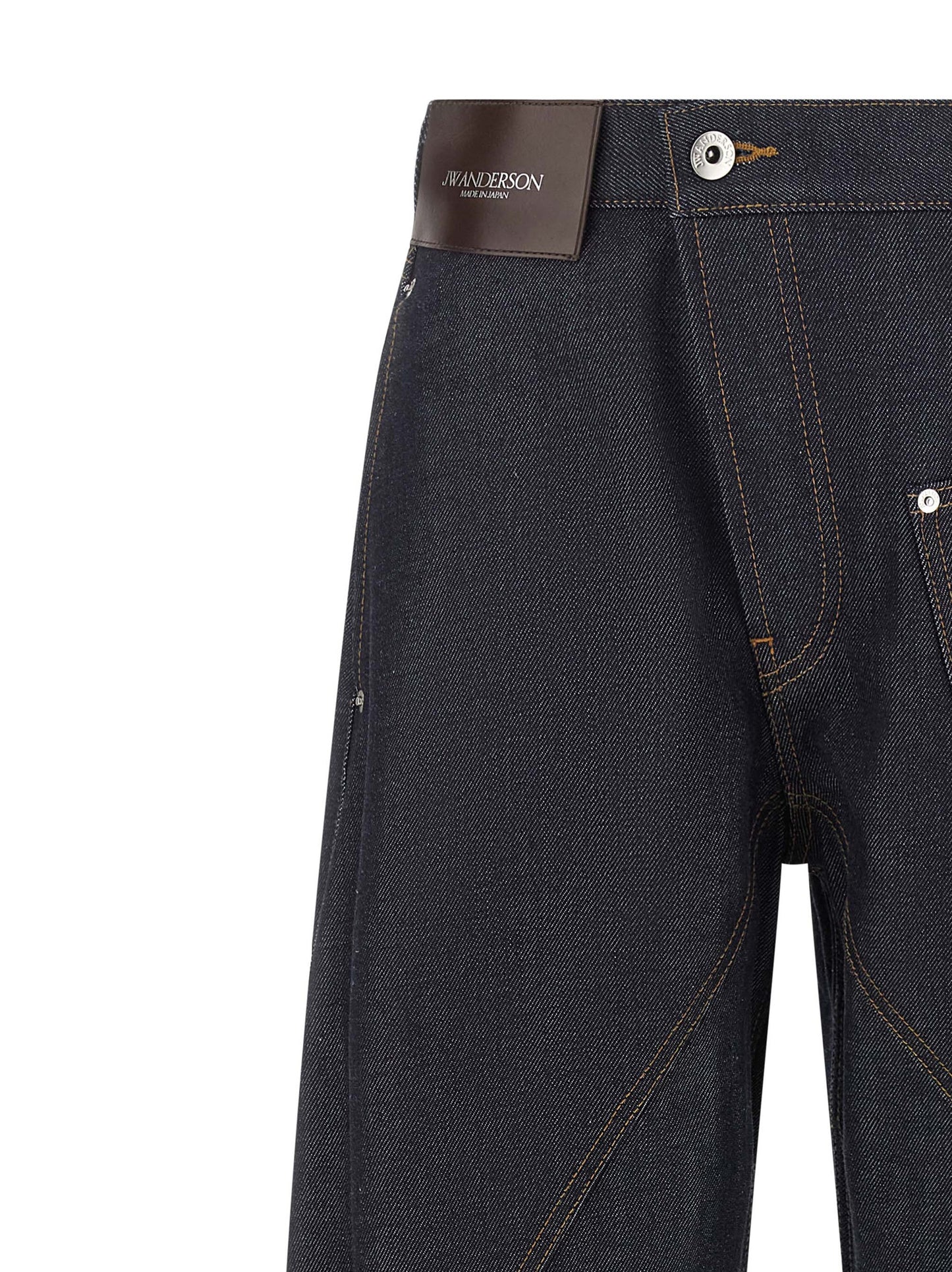 Jeans by J.W.Anderson for women in cotton denim blue & indigo features a refined silhouette with a refined straight-leg & wide, defined by a and a refined long for a refined finish.
