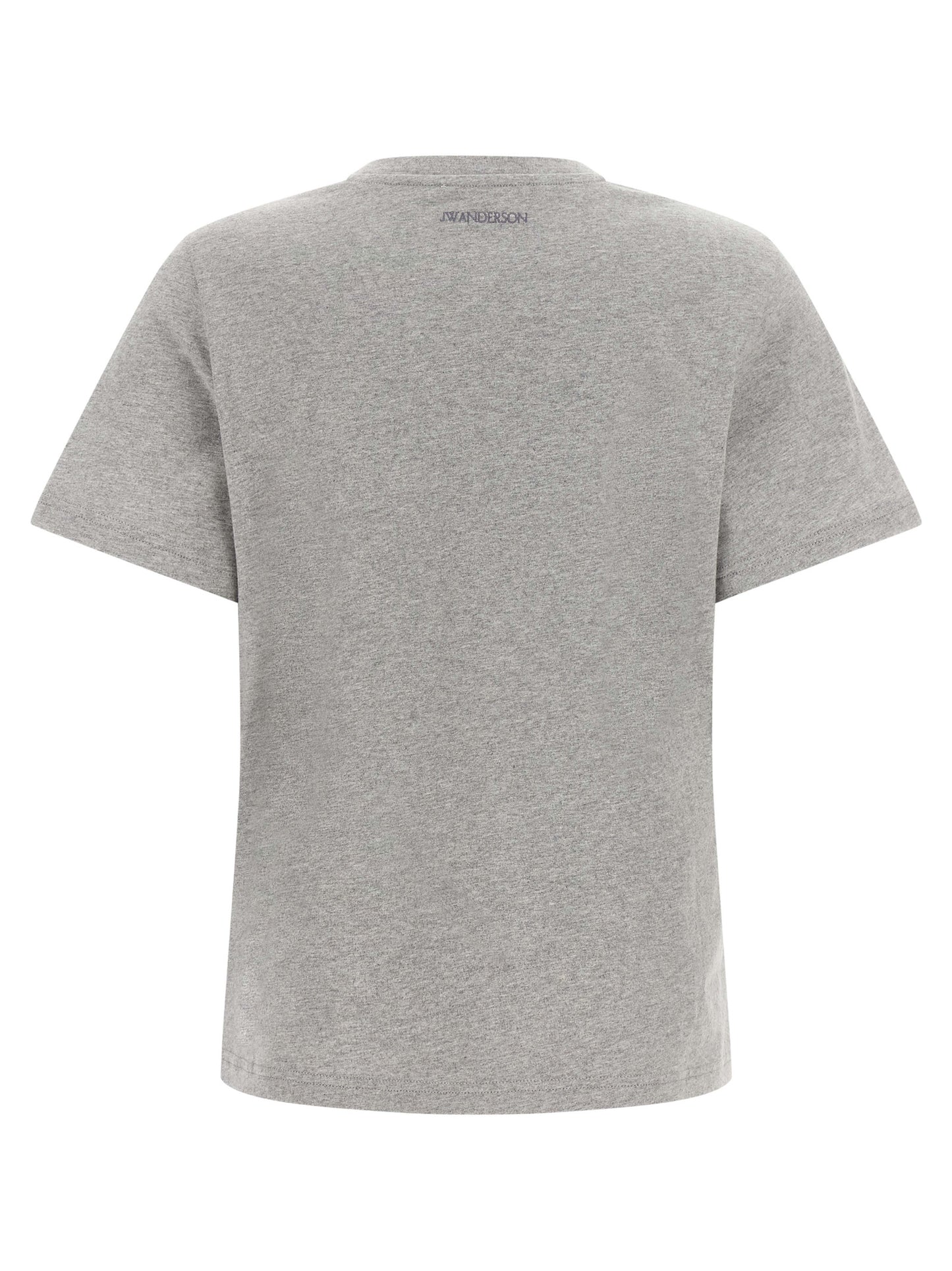 T-Shirt by J.W.Anderson for women in cotton animal, gray & silver showcases a fashionable silhouette, elegantly detailed with a fashionable and crew neckline for a sophisticated, high-fashion look.