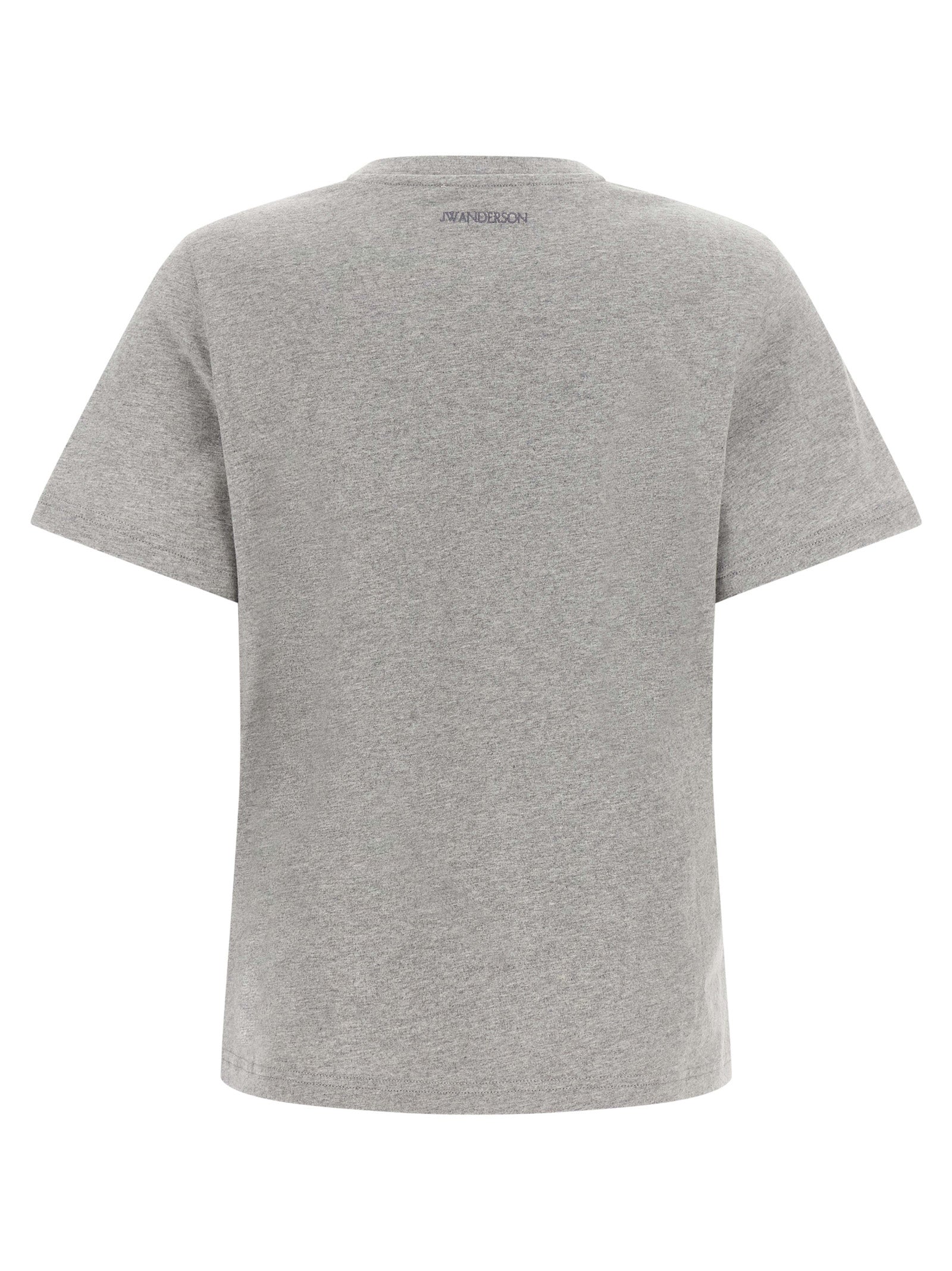 T-Shirt by J.W.Anderson for women in cotton animal, gray & silver showcases a fashionable silhouette, elegantly detailed with a fashionable and crew neckline for a sophisticated, high-fashion look.