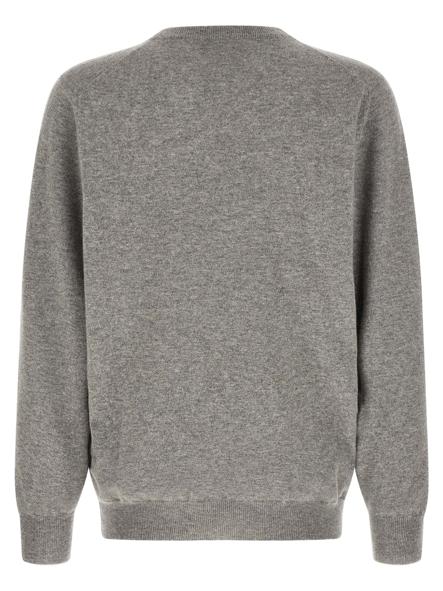 Cardigan by Brunello Cucinelli for men in cashmere gray, patterned & signature features a nuanced silhouette with a refined round neckline and nuanced detailing for a sophisticated look.